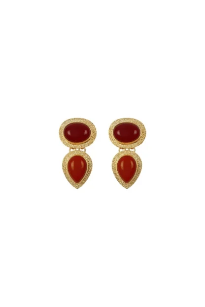 Coosy Bisutería*Pendientes Lágrima Rojo |