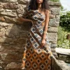 Coosy Vestidos midi*VESTIDO AIMARMULTICOLOR