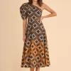 Coosy Vestidos midi*VESTIDO AIMARMULTICOLOR
