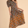 Coosy Vestidos midi*VESTIDO AIMARMULTICOLOR