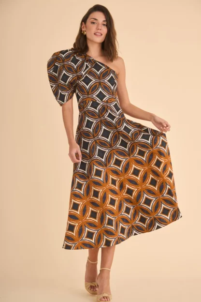Coosy Vestidos midi*VESTIDO AIMARMULTICOLOR