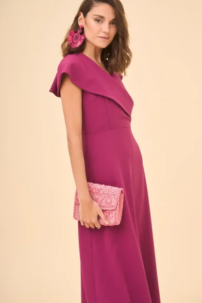 Coosy Vestidos midi*VESTIDO ATHENEABERENJENA
