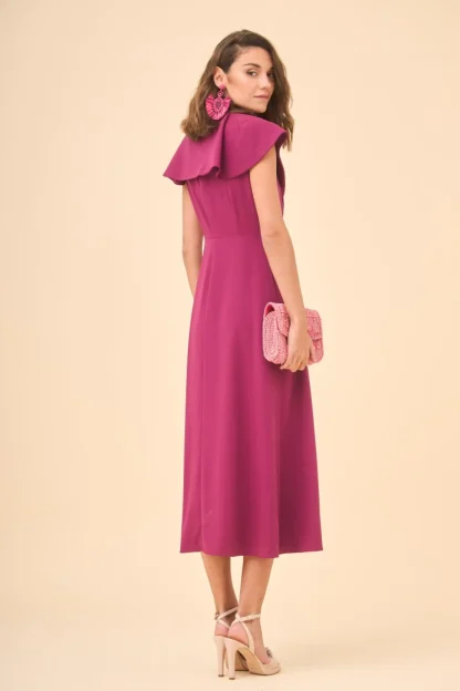 Coosy Vestidos midi*VESTIDO ATHENEABERENJENA