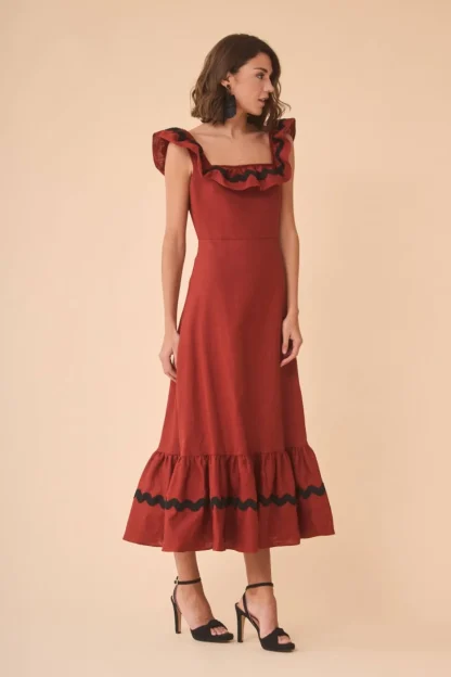 Coosy Vestidos midi*VESTIDO CARLOTTASCALDERO