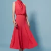 Coosy Vestidos midi*VESTIDO CRISTINA CORAL