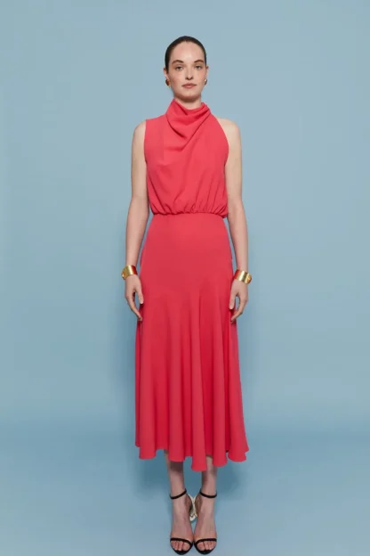 Coosy Vestidos midi*VESTIDO CRISTINA CORAL