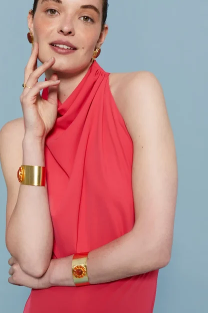 Coosy Vestidos midi*VESTIDO CRISTINA CORAL