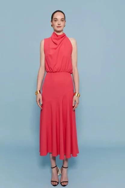 Coosy Vestidos midi*VESTIDO CRISTINA CORAL