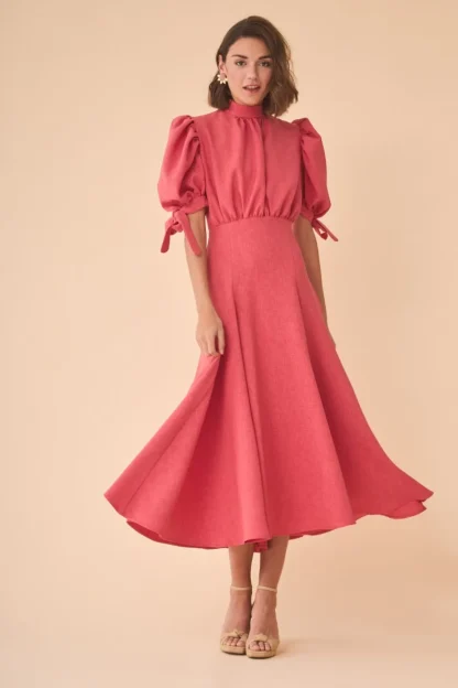 Coosy Vestidos midi*VESTIDO ELENAROSA