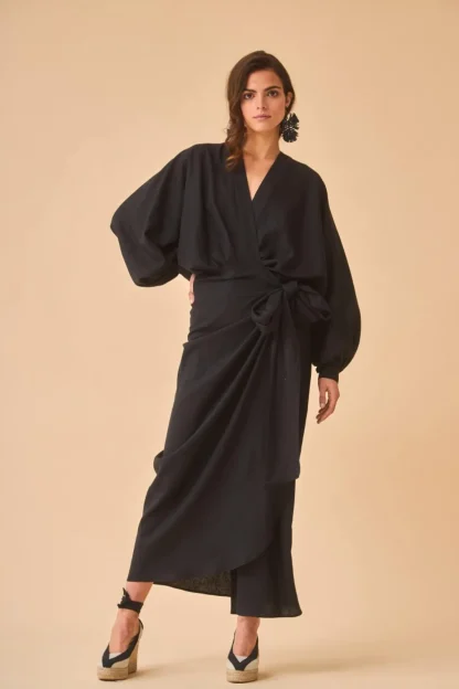 Coosy Vestidos midi*VESTIDO ELIANEGRO