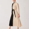 Coosy Vestidos midi*Vestido Juanna Negro Beige |