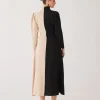 Coosy Vestidos midi*Vestido Juanna Negro Beige |