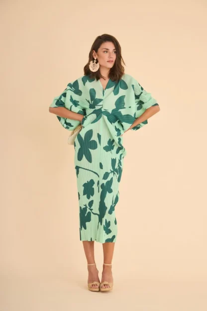 Coosy Vestidos midi*VESTIDO LEOVERDE