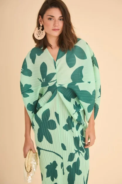 Coosy Vestidos midi*VESTIDO LEOVERDE