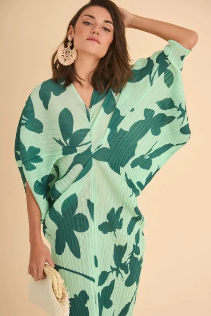 Coosy Vestidos midi*VESTIDO LEOVERDE