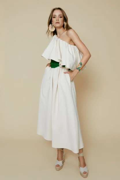 Coosy Vestidos midi*VESTIDO RAMONACRUDO