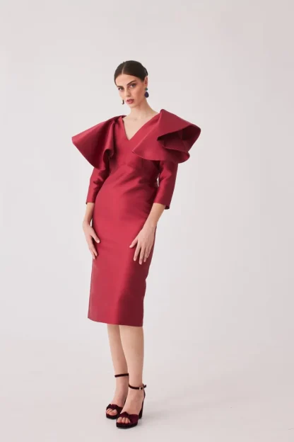 Coosy MARIA BARAZA X COOSY | Vestidos midi*Vestido Rocio Mb Burdeos |